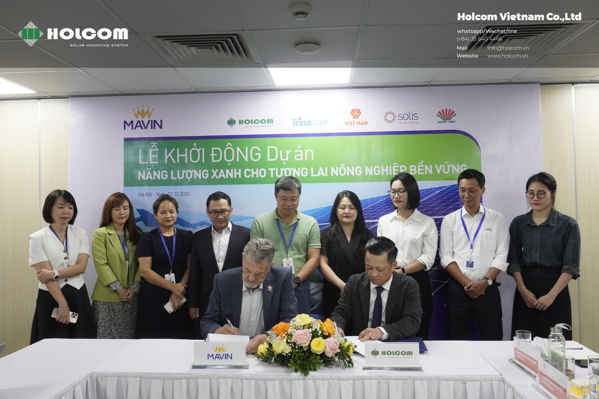 HOLCOM X MAVIN: CONTRACT SIGNING CEREMONY TO LAUNCH SOLAR ENERGY PROJECT